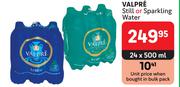 Valpre Still Or Sparkling Water-24 x 500ml