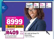 Samsung 55" (139cm) UHD 4K Smart TV 55AU7000