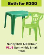 Sunny Kids ABC Chair Plus Sunny Kids Small Table-Both For
