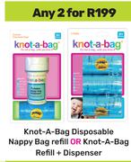 Knot A Bag Disposable Nappy Bag Refill Or Knot A Bag Refill + Dispenser-For Any 2