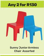 Sunny Junior Armless Chair Assorted-For Any 2