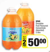 Spar Smoothie Fruit Flavoured Concentrate (Assorted)-For Any 2 x 5Ltr