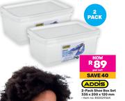 Addis 2-Pack Shoe Box Set 335 x 200 x 120mm-Per Set