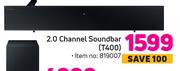 Samsung 2.0 Channel Soundbar T400
