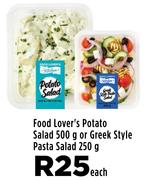 Food Lover's Potato Salad 500g Or Greek Style Pasta Salad 250g-Each