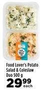 Food Lover's Potato Salad & Coleslaw Duo-500g Each