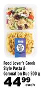 Food Lover's Greek Style Pasta Coronation Duo-500g Each