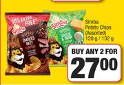Simba Potato Chips (Assorted)-For Any 2 x 120g/ 132g