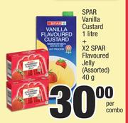 Spar Vanilla 1Ltr + Spar Flavoured Jelly (Assorted) 2 x 40g-Per Combo