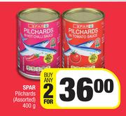 Spar Pilchards (Assorted)-For Any 2 x 400g