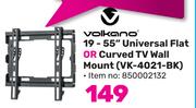 Volkano 19-55" Universal Flat Or Curved TV Wall Mount VK-4021-BK