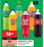 Sparletta Or Twist Soft Drink Bottle (All Variants)-6 x 2L