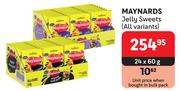 Maynards Jelly Sweets (All Variants)-24 x 60g