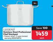Legend Stainless Steel Professional Chef Stock Pot-Each