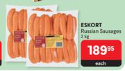 Eskort Russian Sausages-2Kg Each