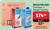 Meadowland Classique Or Delight Topping-6 x 1L