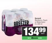 Bacardi Blackberry, Peach Or Watermelon 6 x 440ml-Each