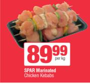 Spar Marinated Chicken Kebabs-Per kg