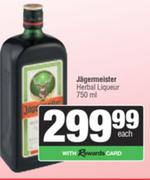 Jagermeister Herbal Liqueur-750ml