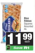 Blue Ribbon Squares Assorted-4s Each