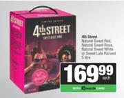 4th Natural Sweet Red, Natural Sweet Rose, Natural Sweet White Or Sweet Late Harvest-5Ltr Each