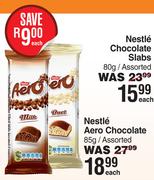 Nestle Aero Chocolate Assorted-85g Each