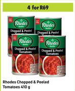 Rhodes Chopped & Peeled Tomatoes-For 4 x 410g