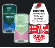 Mitchum Anti Perspirant Gel For Men Or Women Assorted-63g