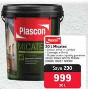 Plascon Micatex (White Or Standard)-20Ltr