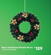 Berry & Flower Wreath 38cm