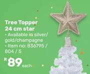 Tree Topper 24cm Star-Each