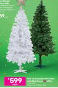 180cm Canadian Pine Tree With Bag Green Or White-Each