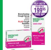 Bronchostop Cough Syrup 200ml Plus Cough Pastilles 20 Pack-Both For