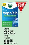Vicks Vapo Rub Value Pack-100g Per Pack
