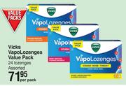Vicks Vapo Lozenges Value Pack 24 Lozenges Assorted-Per Pack