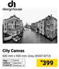 Design House City Canvas Grey-600mm x 900mm