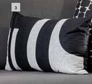 Black Scatter Cushion White-400mm x 600mm