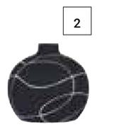 Decor Small Swirl Vase Black & White