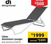 Designhouse Urban Grey Aluminium Lounger