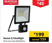 Eurolux 30 Watt Cool White Sensor & Floodlight