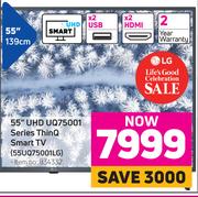 LG 55" UHD UQ75001 Series ThinQ Smart TV