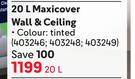 Dulux 20L Maxicover Wall & Ceiling