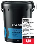Citycoat 20L Contractors Acrylic PVA