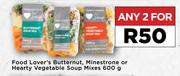 Food Lover's Butternut, Minestrone Or Hearty Vegetable Soup Mixes-For 2 x 600g