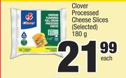 Clover Processed Cheese Slices (Selected)-180g Each