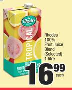 Rhodes 100% Fruit Juice Blend (Selected)-1L Each