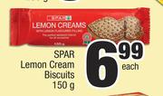 Spar Lemon Cream Biscuits-150g Each