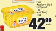 Flora Regular Or Light Fat Spread-1Kg Each