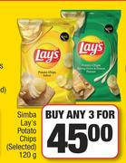Simba Lay's Potato Chips (Selected)-For Any 3 x 120g