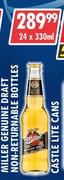 Miller Genuine Draft (Non Returnable Bottles)-24 x 330ml